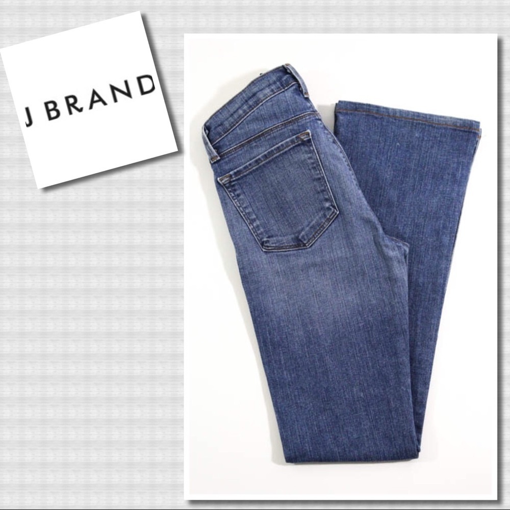 J Brand Women's Boot Cut Jeans in Classic Blue Denim
